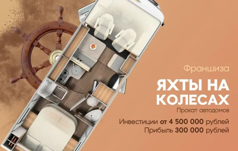 Франшиза Яхты на колесах - прокат автодомов