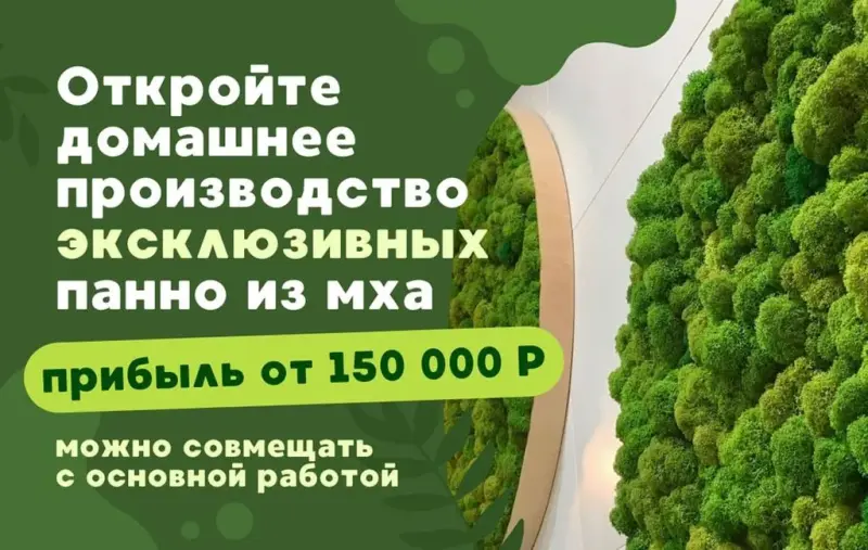 Франшиза Грин декор - производство декора из мха