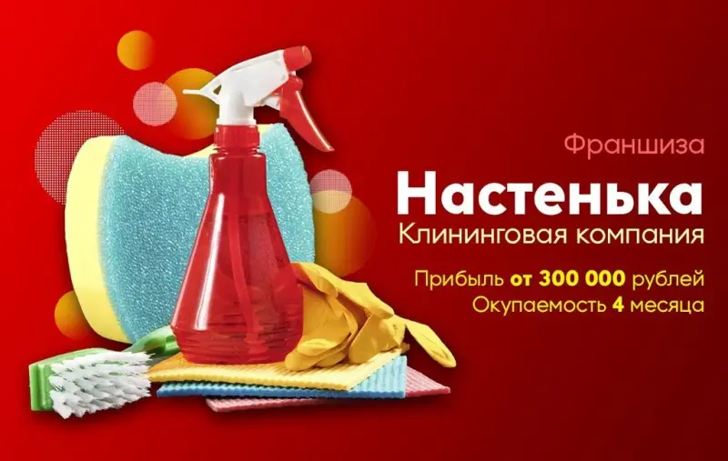 Франшиза Клининговая компания Настенька