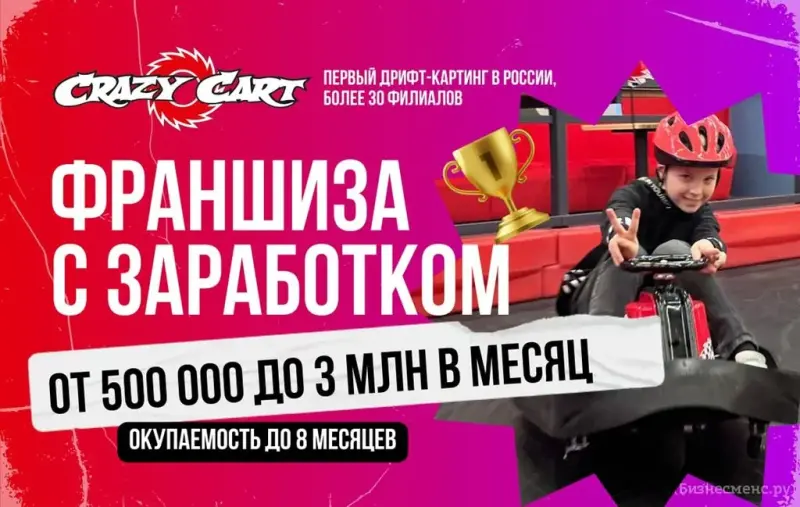 Франшиза Crazy Cart - сеть дрифт-картингов