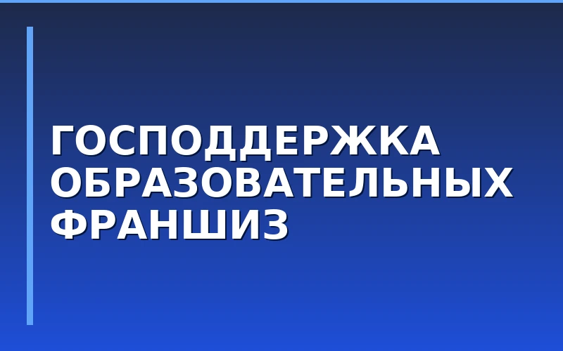 Франшиза в образовании: как использовать господдержку