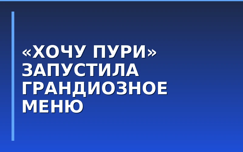 Обновление меню как инструмент роста: сеть «Хочу Пури» презентовала более 35 новых блюд