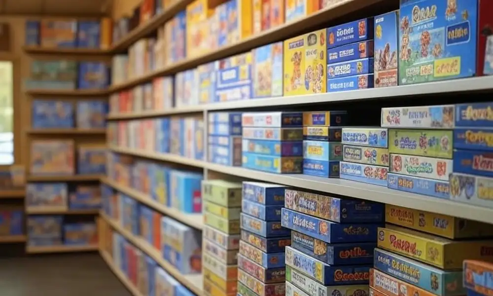 Продажа настольных игр: розничный магазин